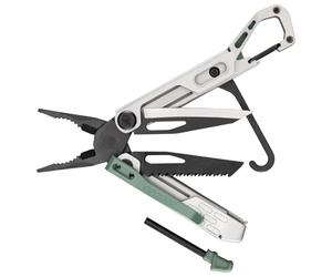 Gerber multiherramienta con 10 funciones, Stakeout Spark, herramienta de camping con cierre de marco, alicates, iniciador de fuego, mosquetón y mucho más, Baltic Haze, 1070220