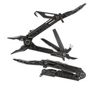 Gerber Multiherramienta con clip de cinturón, Center-Drive Rescue, Con cortador de cinturón, 14 funciones y funda de nylon (compatible Molle), Negro, 30-001893