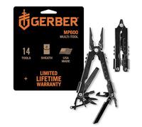 Gerber Multiherramienta sin navaja con funda de nylon, apertura con una sola mano y 14 funciones, MP600 Bladeless, Negro, 30-000952