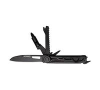 Gerber Navaja con 8 funciones, multiherramienta con hoja lisa, destornillador con puntas intercambiables, ArmBar Trade, Negro/Naranja, acero inoxidable/aluminio, 1064408