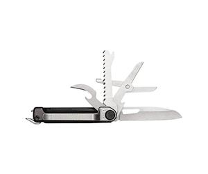 Gerber Navaja de bolsillo con 7 funciones, Multiherramienta con hoja lisa, Con tijeras y sierra, ArmBar Scout, Gris/Plata, Acero inoxidable/Aluminio, 1064399