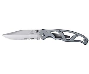 Gerber Navaja plegable de bolsillo con Dentado parcial y clip de bolsillo, Longitud de la hoja 7.6 cm, Paraframe I Folding Clip Knife, Acero inoxidable, 31-003627