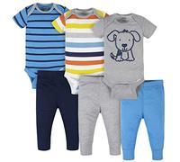Gerber Onesies Brand - Conjunto de 3 bodis y pantalones unisex para bebé, de recién nacido a 12 meses