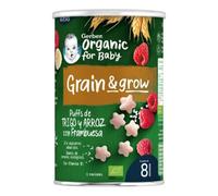 Gerber Organic Puffs Snacks de Cereales con Frambuesa 35g