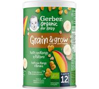 Gerber Organic Puffs Snacks de Cereales con Mango y Plátano 35g