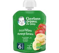 Gerber Organic Puré Fresa Plátano 90g