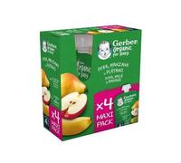 Gerber Organic Puré Pera, Manzana y Plátano 4x90g