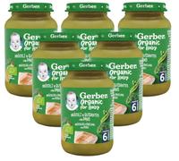 Gerber Organic Tarrito Brócoli y Guisantes con Pavo +6m 6x190 gr
