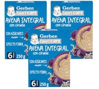 Gerber Papilla Avena con Ciruela +6m 3x250 gr