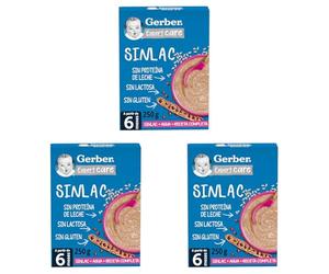 Gerber Papilla Expertcare Sinlac, A Partir De Los 6 Meses, 250 G (Paquete de 3)