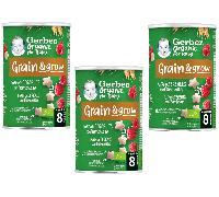 Gerber Puff Snack Orgánico de Cereales y Frambuesa +8m 3x35 gr