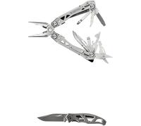 Gerber Suspension NXT & Mini Paraframe w-Gift T, multiherramienta y cuchillo, plata Onesize Silver