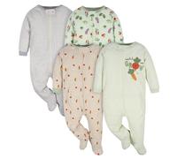 Gerber Unisex Baby 4 Pack 'n Play Footie y nios pequeos Sleepers Happy Veggies 6-9 meses nosotros