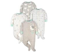 Gerber Unisex Baby 4 Pack Sleep 'n Play Footie Elephants 3-6 meses