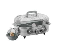 Gerbil Cage | 2-Layer Clear Detachable Assembled Nest - with Tunnel and Silent Wheel 14.57x9.84x8.66in Mouse Cage for Pet Mice | for Small Animal Dwarf Gerbil Exercise Sleeping Resting Hiding Seelping