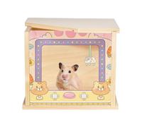 Gerbil - Caja para trincheras para hámster y pequeño refugio visible para animales | Accesorio de jaula y decoración de hábitat para chinchilla, ardillas, ratones, erizos, enriquecimiento y juego