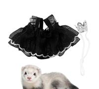 Gerbil Skirt Clothes - Traje lindo para hámsters | Cotton Fabric with Decorative Lace, Breathable Pet Apparel, Cherry White Black Options, Small Pet Outfits for Travel Home Shops Social