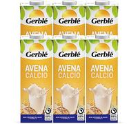 GERBLÉ - BEBIDA AVENA CALCIO - Alto Contenido de Calcio y Vitamina D - Bajo Contenido en Grasas y sin Azúcares Añadidos - 6 unidades