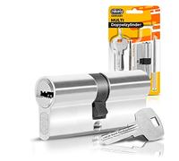 GERCAR - Cilindro de cerradura perfilado, 80 mm, 40/40 mm, con 5 llaves, para cerradura de puerta, doble cilindro, compatible con cierre idéntico. Longitud: 80 mm, A: 40, B: 40