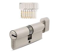 GERCAR Pro Igualmente Cerrando 1 Cilindro con Pomo 30/30 Set 1x Cilindro de Cierre con Pomo incl. 5 Llaves - 60 mm Cerradura de Puerta Cerradura de Cilindro 1er Cilindro - Longitud: 60mm, A:30 B:30
