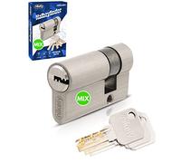 GERCAR Sistema de cierre profesional DIY MIX semicilindro 30/10 cilindro de cierre uniforme según se desee combinar - Cerradura cilíndrica de 40 mm - A:30 B:10 - montar con una llave