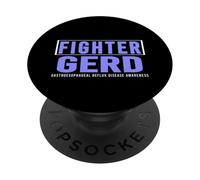 GERD Fighter Gastroesophageal Reflux Disease Camiseta PopSockets PopGrip Adhesivo