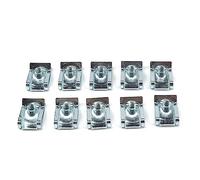 Gereiny Tipo U Clip de Tuerca Sujetador de Acero Inoxidable Clips en U Tuerca de Chimenea para Motocicletas Coche M4-M5-M6-M8 10 Piezas/Juego Tamaño Compacto