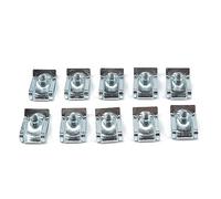 Gereiny Tipo U Clip de Tuerca Sujetador de Acero Inoxidable Clips en U Tuerca de Chimenea para Motocicletas Coche M4-M5-M6-M8 10 Piezas/Juego Tamaño Compacto