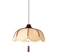 Gerenecic Elegante Hängelampe aus Leinenstoff - Kronleuchter im nordischen WABI-Sabi-Stil Der Mitte Des Jahrhunderts mit Akzenten aus Walnussholz für Esszimmer, Kücheninsel und Wohnräume (40