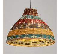 Gerenecic Natürlicher Bambus-Rattan-Pendelleuchter - 35 cm Hängeleuchte im vietnamesischen Stil für Esszimmer, Café, Küche und Restaurant