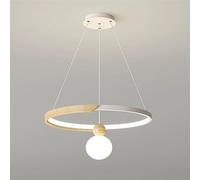 Gerenecic Nordischer minimalistischer Holzkronleuchter - Hängelampe aus Der Mitte Des Jahrhunderts für Esszimmer, Wohnkücheninsel und Mehr (Holz, stufenloses Dimmen)