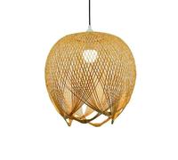 Gerenecic Pendelleuchte in Blumenform - handgefertigter Kronleuchter aus Bambusgeflecht für Zuhause, Schlafzimmer, Küche und Flur