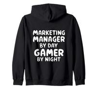 Gerente de Marketing por Day Gamer de Noche Sudadera con Capucha