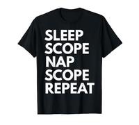 Gerente de Proyecto Sleep Nap Scope Repeat Lover Camiseta gráfica económica, Hombre, Negro, S