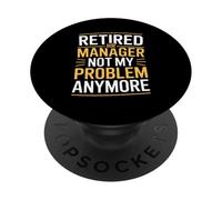 Gerente de recursos Humanos Jubilado ya no es mi Problema Divertido PopSockets PopGrip Adhesivo