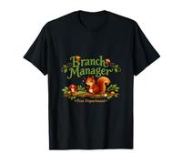 Gerente de sucursal Cottagecore Nature Squirrel Graphic Camiseta