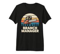 Gerente de sucursal Motosierra diseño Retro Camiseta Premium