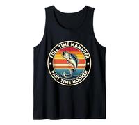 Gerente de tiempo completo Puta a tiempo parcial Divertido Fisher Juego de palabras de pesca Camiseta sin Mangas