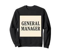 Gerente General Vintage Clásico Cartel Retro Insignia Sudadera