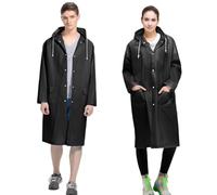 Gerhannery 2 Piezas Reutilizable Chubasquero con Bolsillos, Portátil Poncho Impermeable Ligero Poncho de Lluvia Unisex Chubasquero Hombre Impermeable para Festival Concierto Trekking