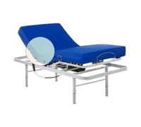 Geriafy - Cama articulada de Patas Regulables eléctrica Reforzada con colchón Sanitario HR Impermeable (90x200)