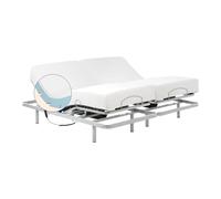 Geriafy - Cama Articulada Doble de Matrimonio con Colchón Visco Tencel (210x200)