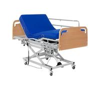 Geriafy - Cama Articulada Eléctrica con Carro Elevador (90x190, Colchón Viscoelástico + Barandillas + Cabecero-Piecero)