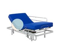 Geriafy - Cama Articulada Eléctrica con Colchón Professional HR | Funda Impermeable | 105x200 cm + Barandillas