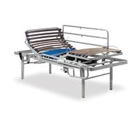 Geriafy - Cama articulada eléctrica Reforzada | Regulable en 4 Alturas (90x200, Mando por Cable + Patas Regulables + Barandillas)