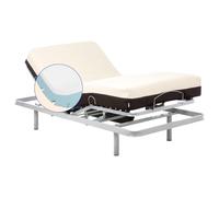 Geriafy - Pack Cama Articulada Eléctrica 90x200 cm | Colchón Ortopédico Viscoelástico 20 cm | Mando inalámbrico