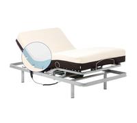 Geriafy - Pack Cama Articulada Eléctrica 90x200 cm | Colchón Ortopédico Viscoelástico 20 cm | Mando por Cable