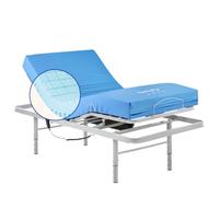 Geriafy - Pack Cama articulada Regulable en Altura con colchón Impermeable Origin HR | Diseño Superior en cuadricula | Transpirabilidad y Confort (90x190 cm)