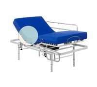 Geriafy - Pack Cama articulada Regulable en Altura con colchón Professional HR | Funda Impermeable | Mando inalámbrico | 105x190 cm + Barandillas