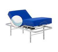 Geriafy - Pack Cama articulada Regulable en Altura con colchón viscoelástico Professional V6 | Funda Impermeable | Mando inalámbrico (90x200 cm)
